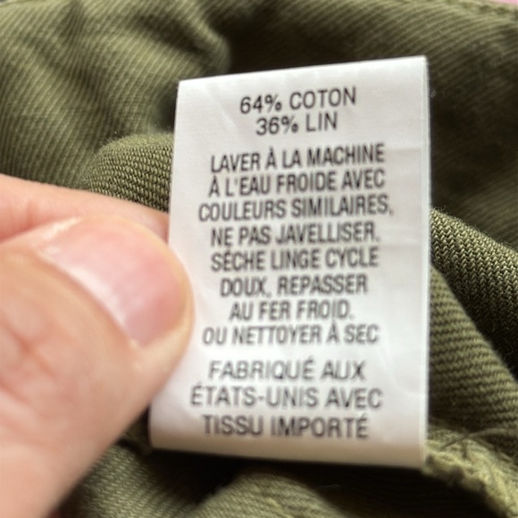 Nili Lotan Luna Drop Crotch Cropped Ankle Pants with Tape Trim, size 0 - Picture 10 of 10